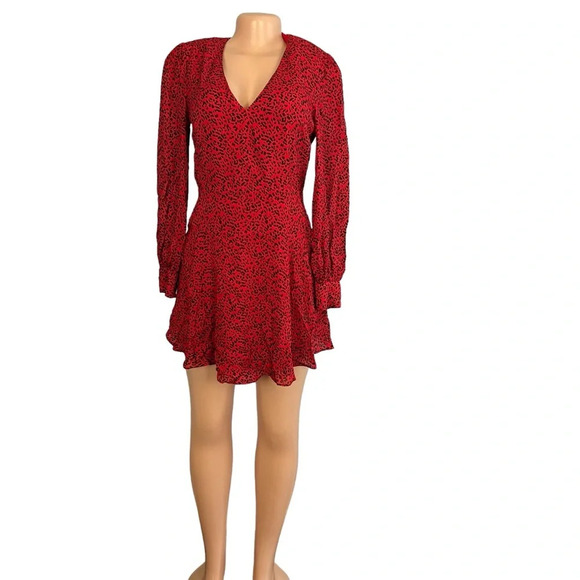 Alice and Olivia Polly Leopard Print Fit-and-Flare Dress - Picture 3 of 10